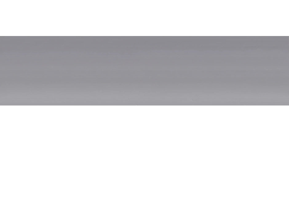 End rail 4-sided, shiny stainless steel 3m - square profile 