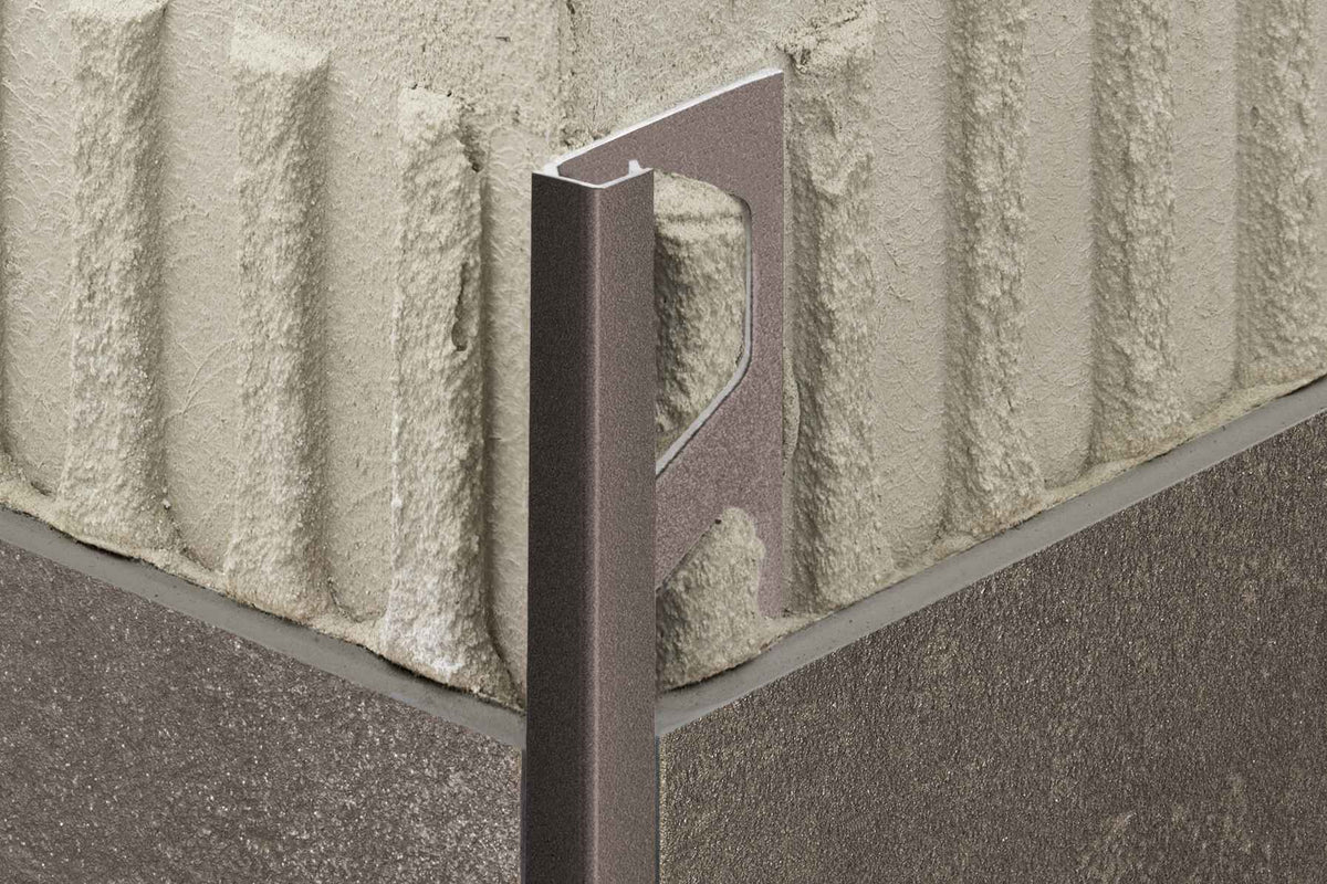 Angle end profile, shiny stainless steel 3m 