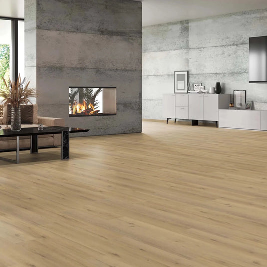 Vinyl Tilo Oak Safari with click system and impact sound insulation