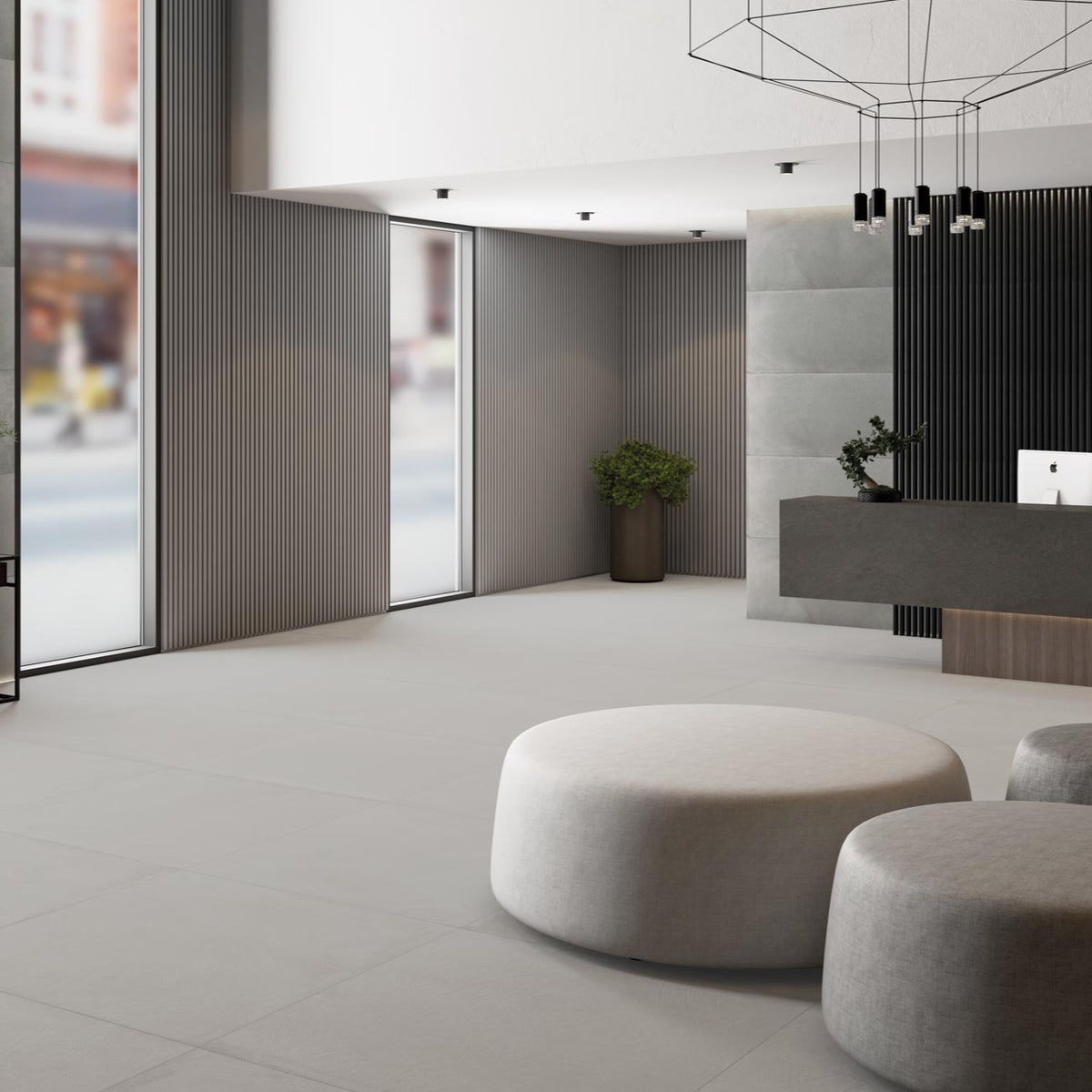 Castrovillari pearl 75X75cm Tau Ceramica Zement-Optik