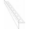 Shower wedge rail stainless steel 11 mm, 150cm - gradient profile 2% 