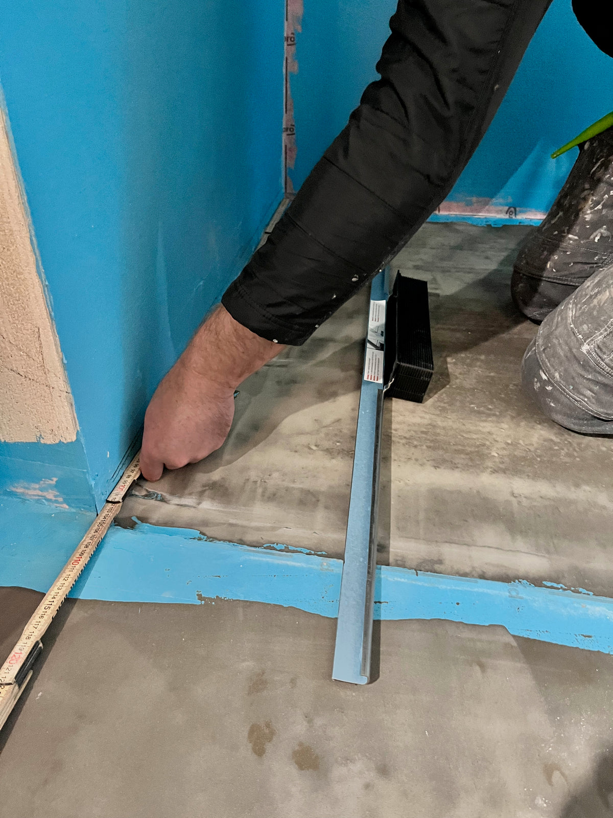 Shower wedge rail stainless steel 11 mm, 150cm - gradient profile 2% 