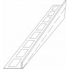Shower wedge rail stainless steel 11 mm, 150cm - gradient profile 2% 